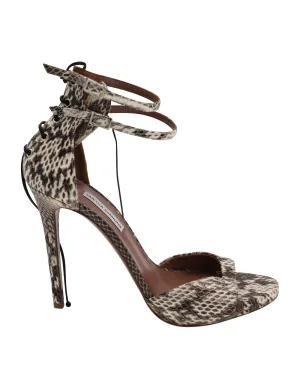 Tabitha Simmons Viva Snake-effect Ankle Heels in Multicolor Leather