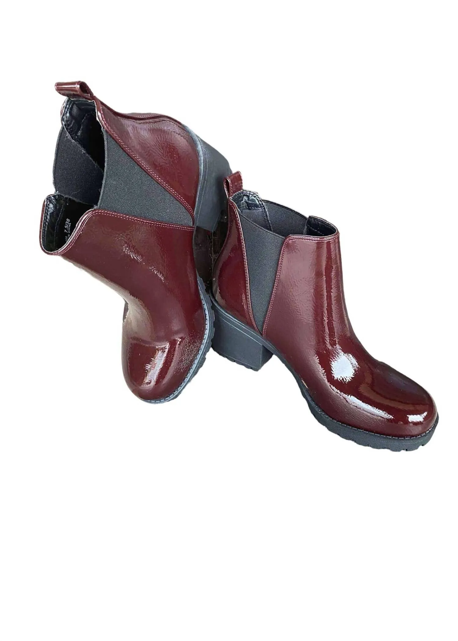Take Me On Booties In Burgundy