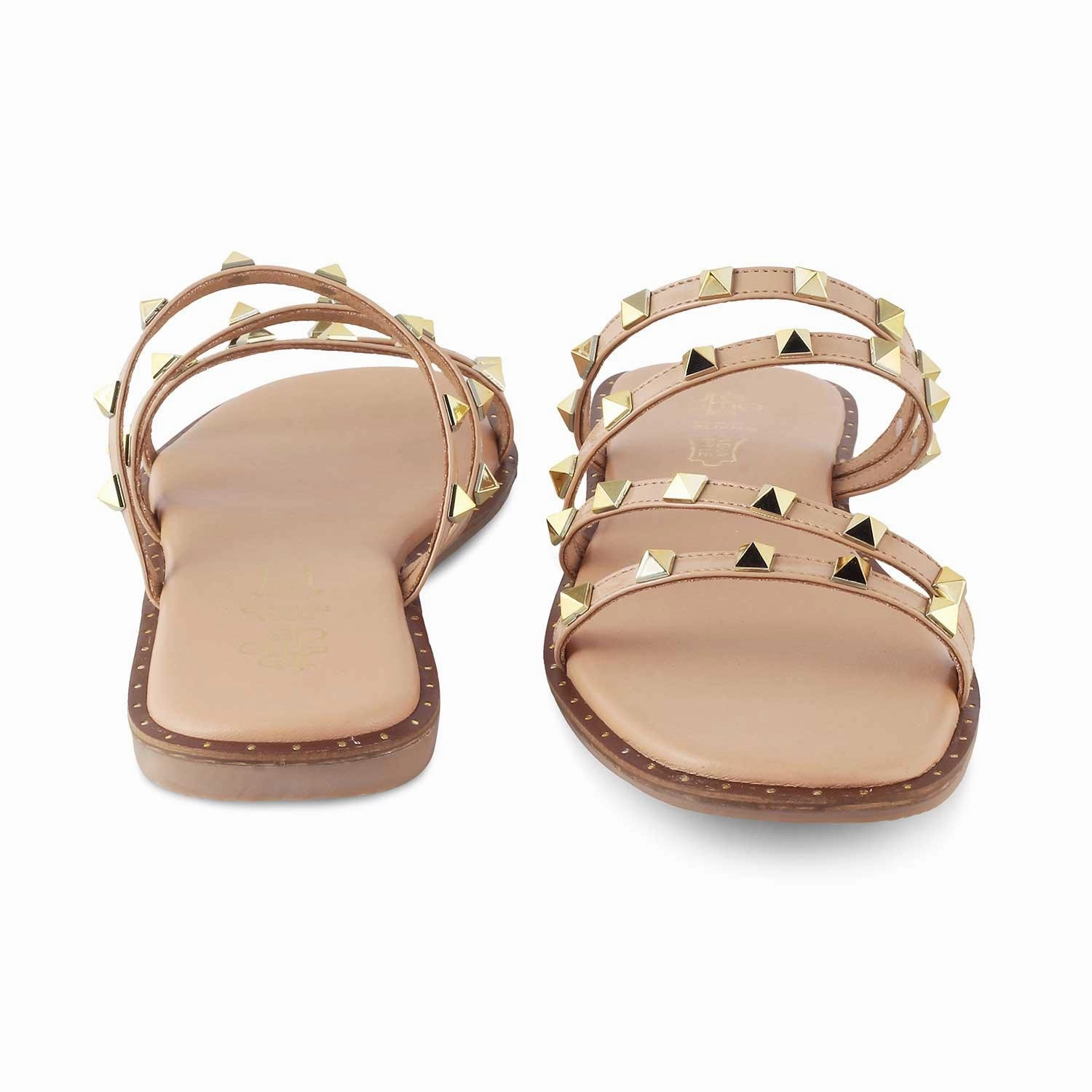 The Riv Beige Women's Dress Flats Tresmode