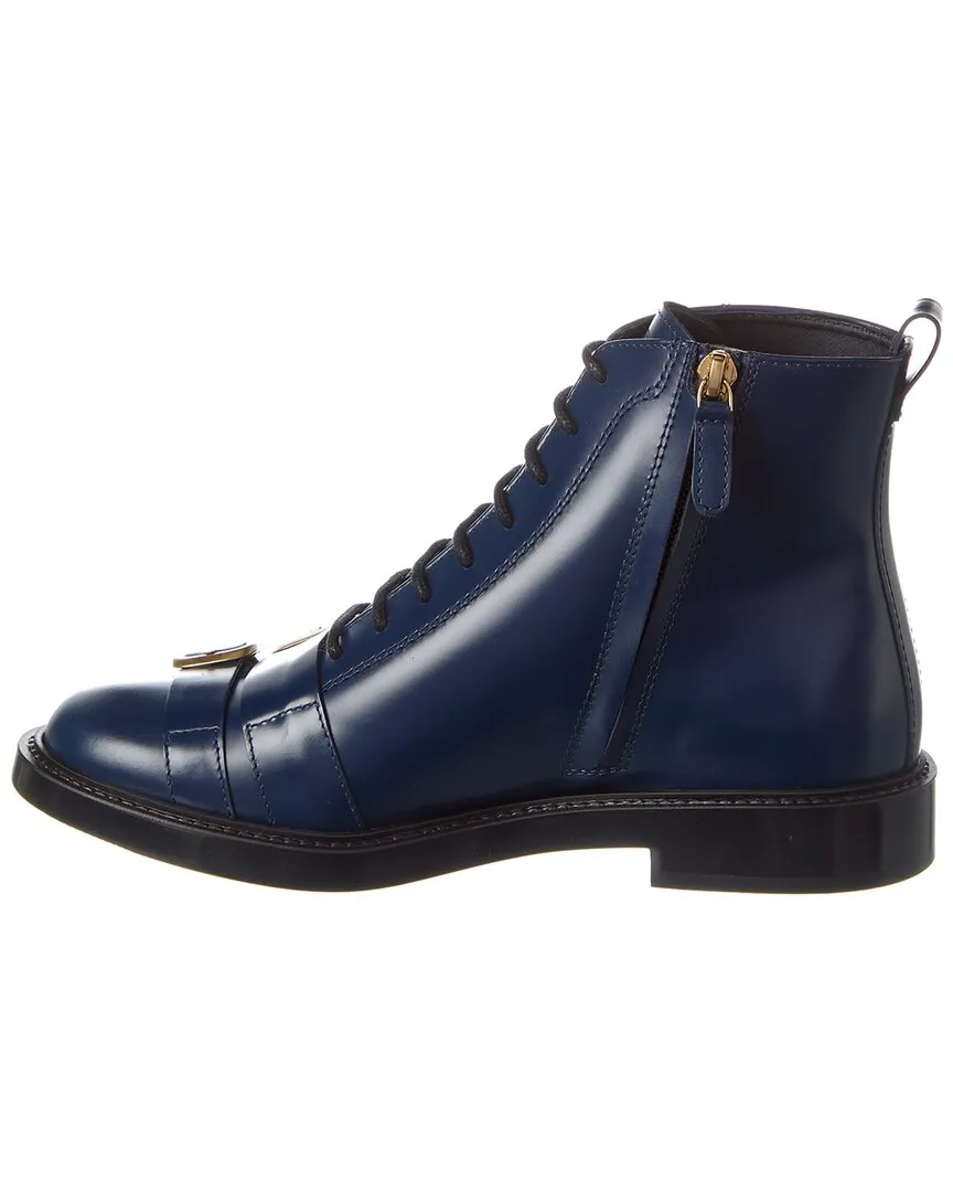 TOD��s Lace-Up Leather Boot