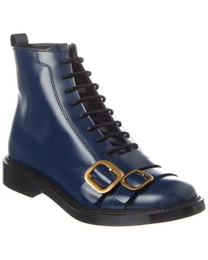 TOD��s Lace-Up Leather Boot