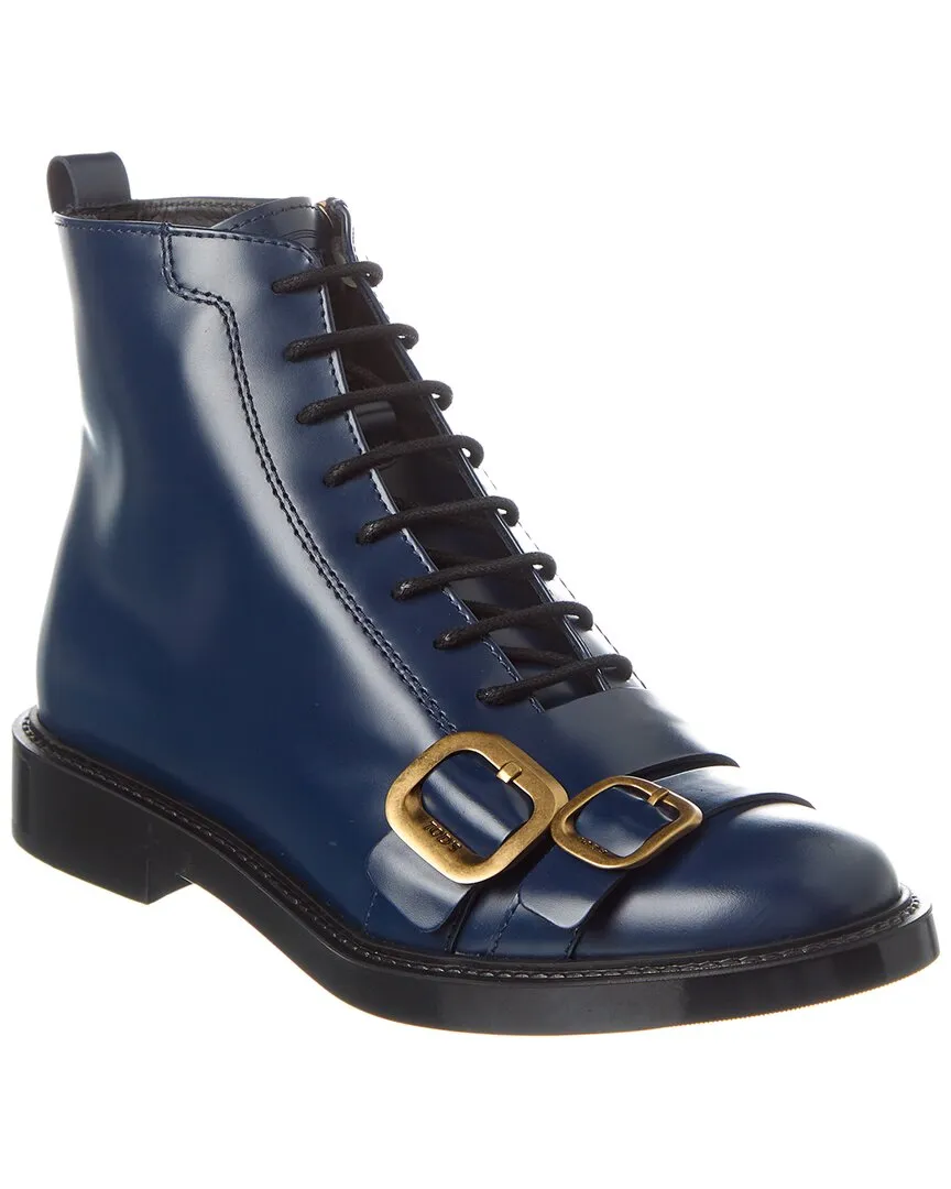 TOD��s Lace-Up Leather Boot