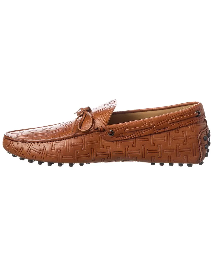 TOD��s Logo Leather Driver