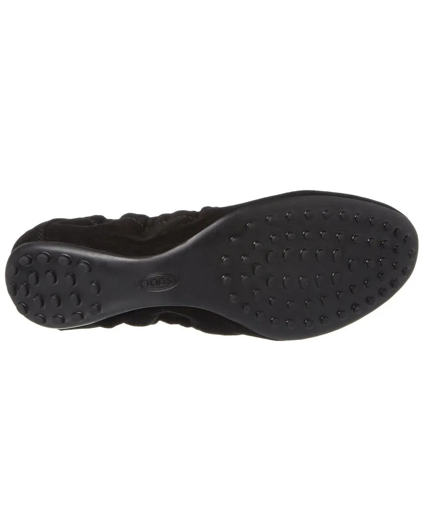 TODs Suede Ballerina Flat