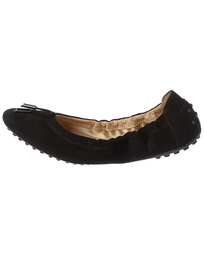 TODs Suede Ballerina Flat