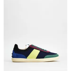 Tod's Tabs Sneakers in Suede and Technical Fabric