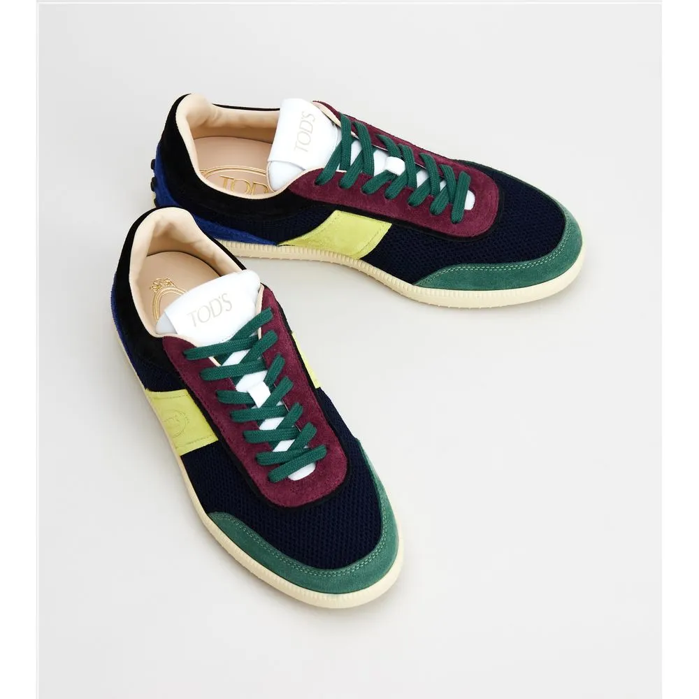 Tod's Tabs Sneakers in Suede and Technical Fabric