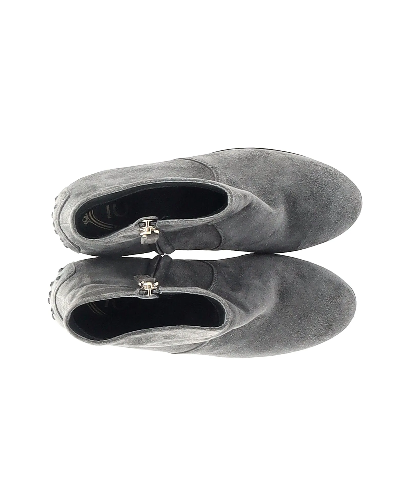 Tod's Wedge Ankle Boots in Grey Suede