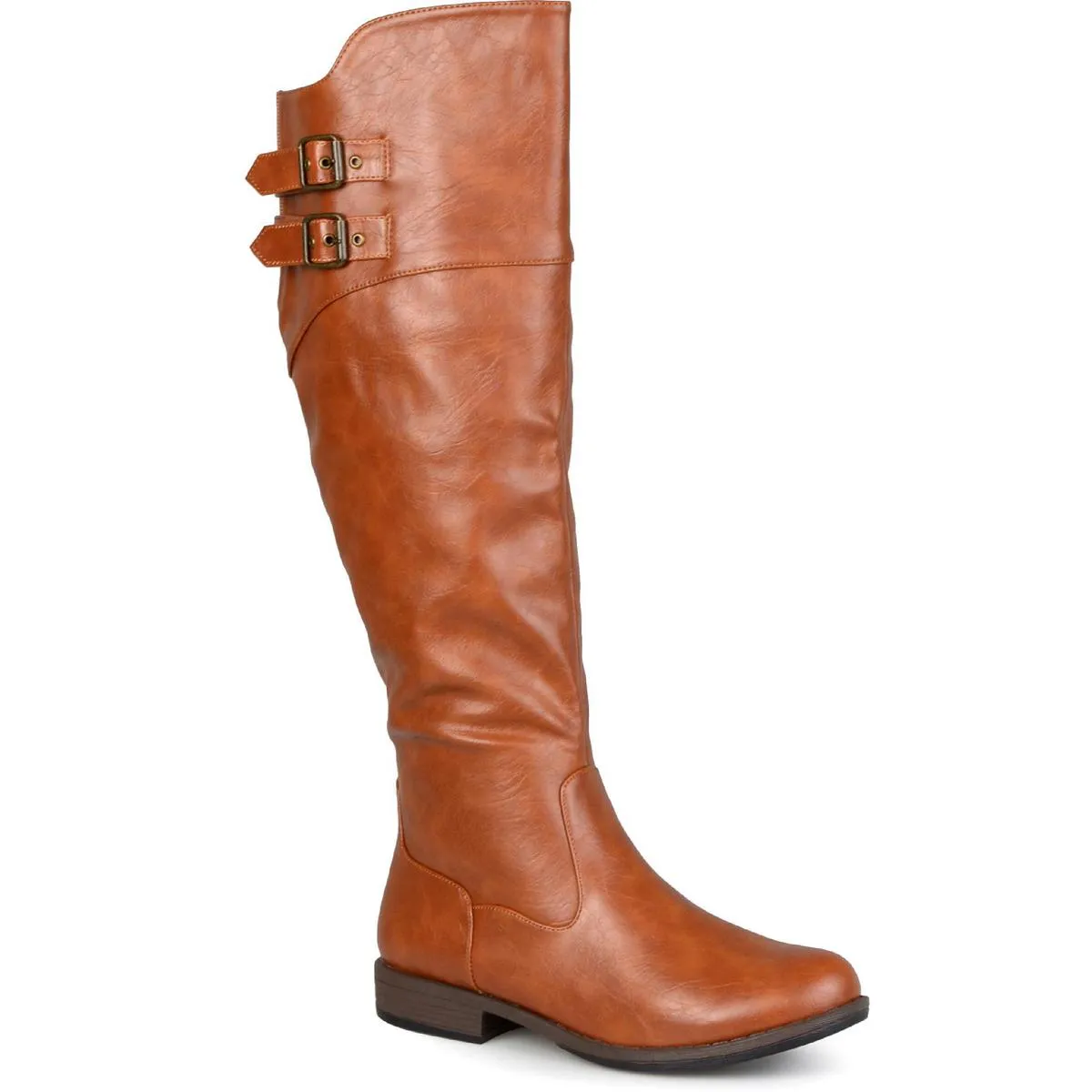 Tori Womens Faux Leather Zipper Knee-High Boots