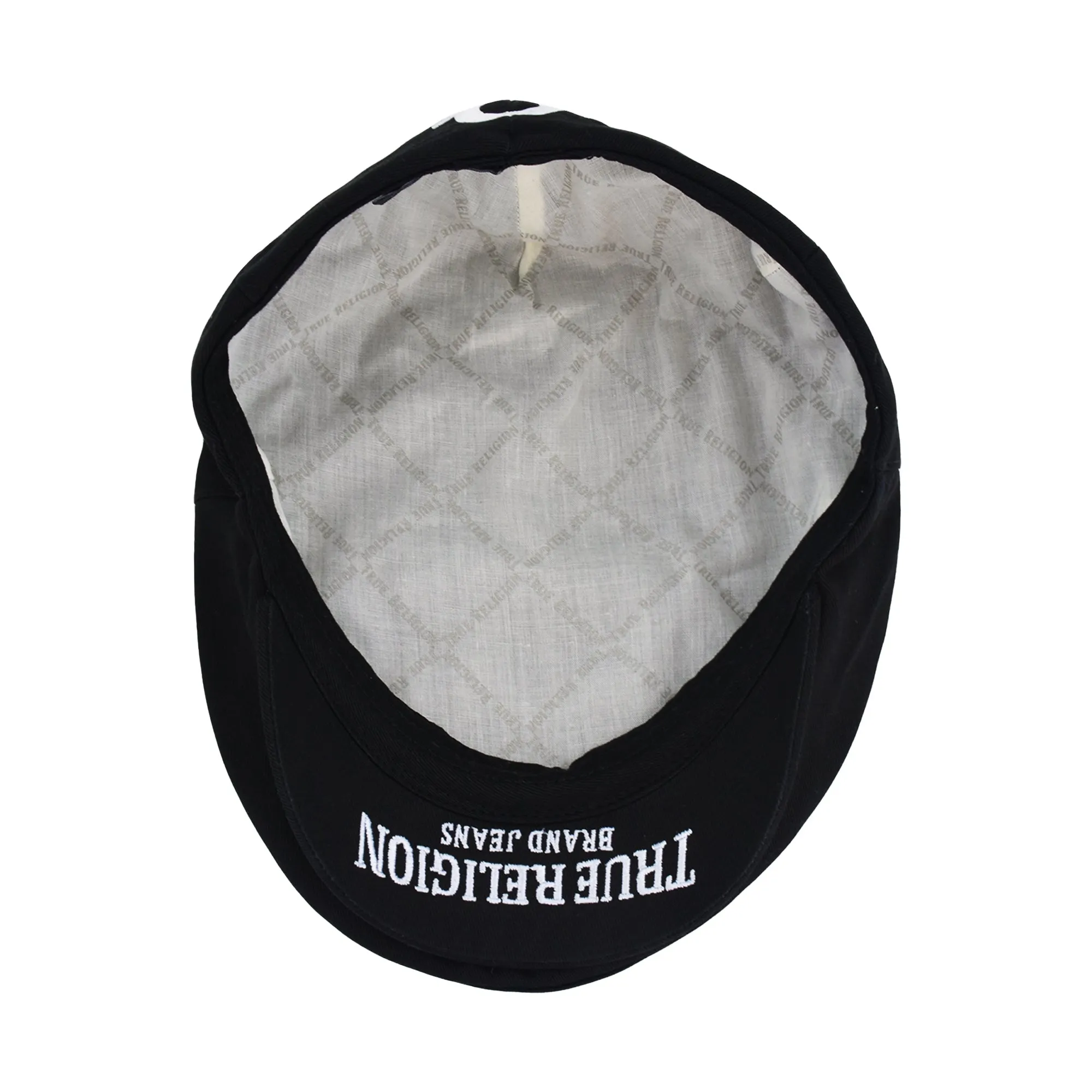 True Religion Flat Cap, Cotton Breathable Driving Newsboy Hat with Horseshoe Woven Logo, Black ecco Shoes