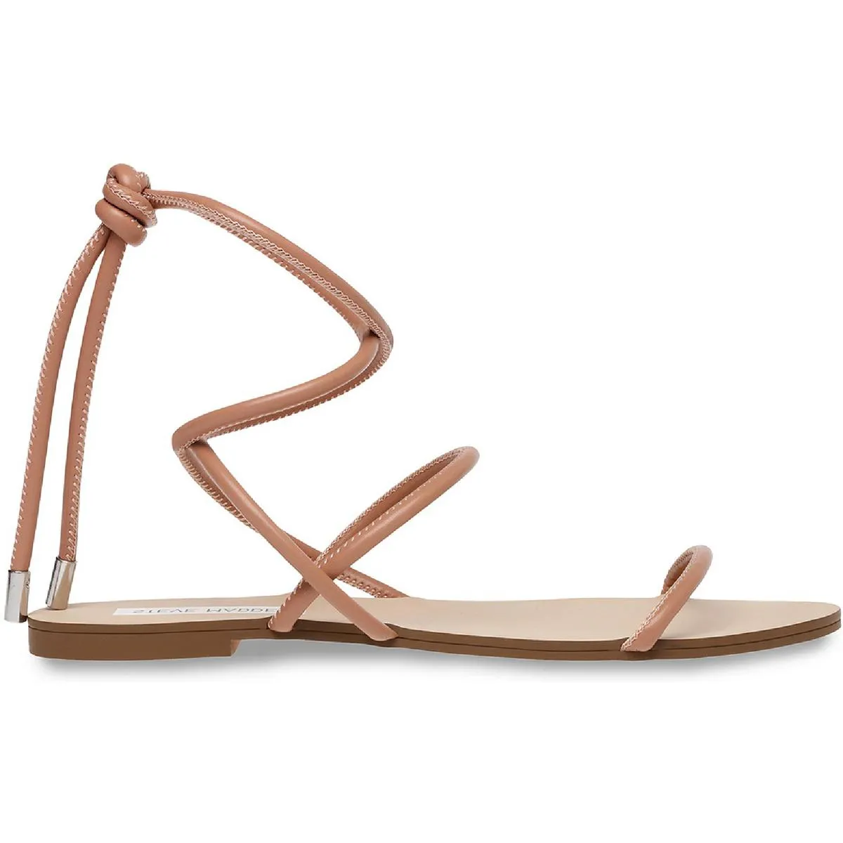 Twirl Womens Faux Leather Open Toe Flats