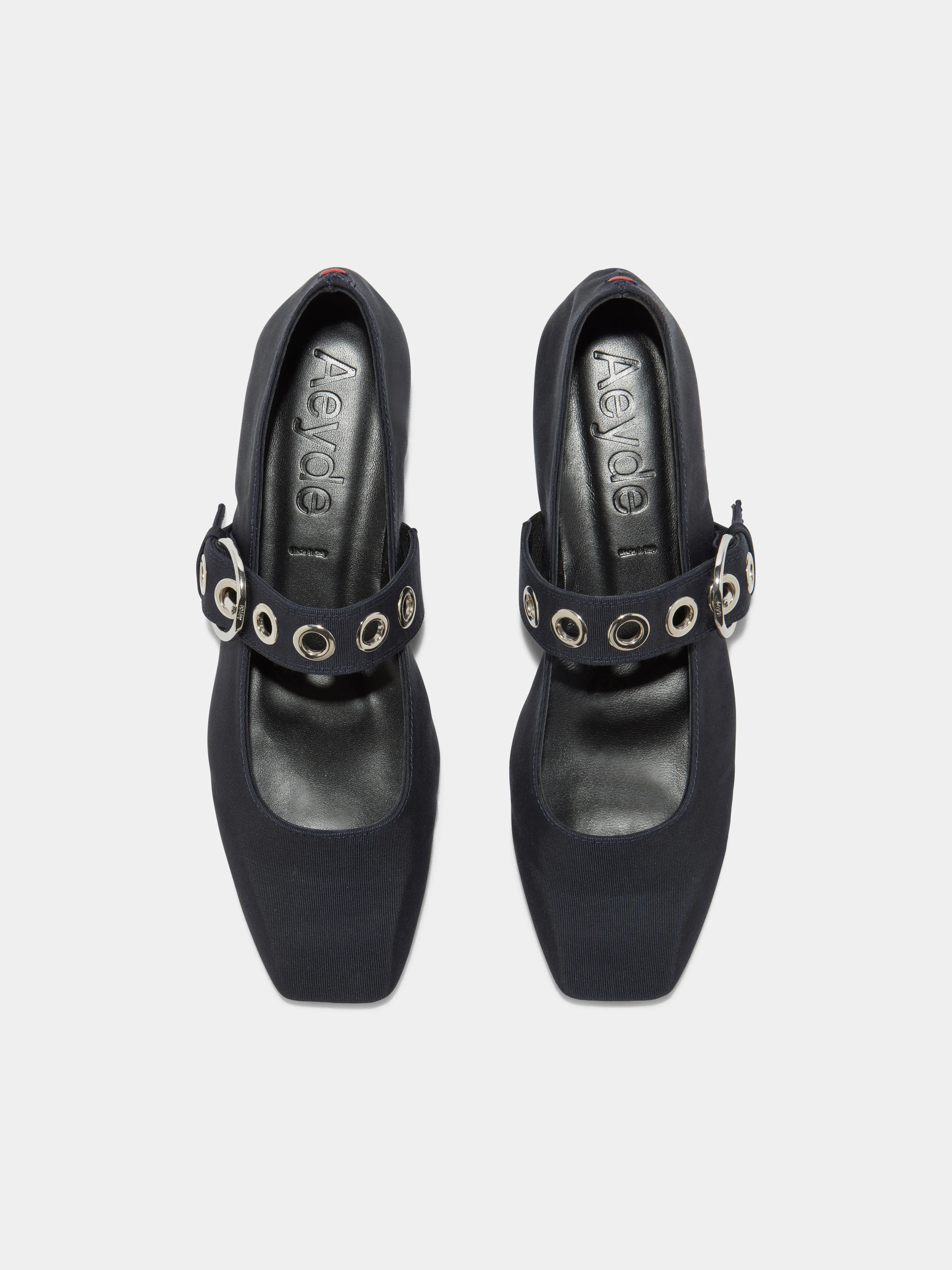 Uma Eyelet Grosgrain Mary-Jane Flats