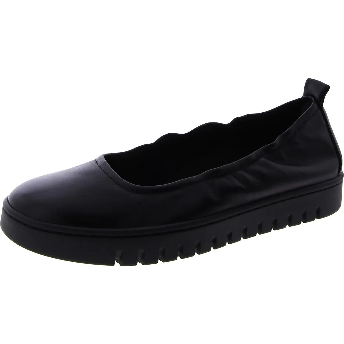 Uptown Womens Cushioned Footbed Leather Ballet Flats