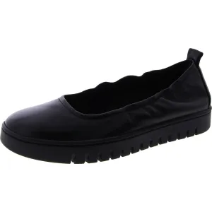 Uptown Womens Cushioned Footbed Leather Ballet Flats