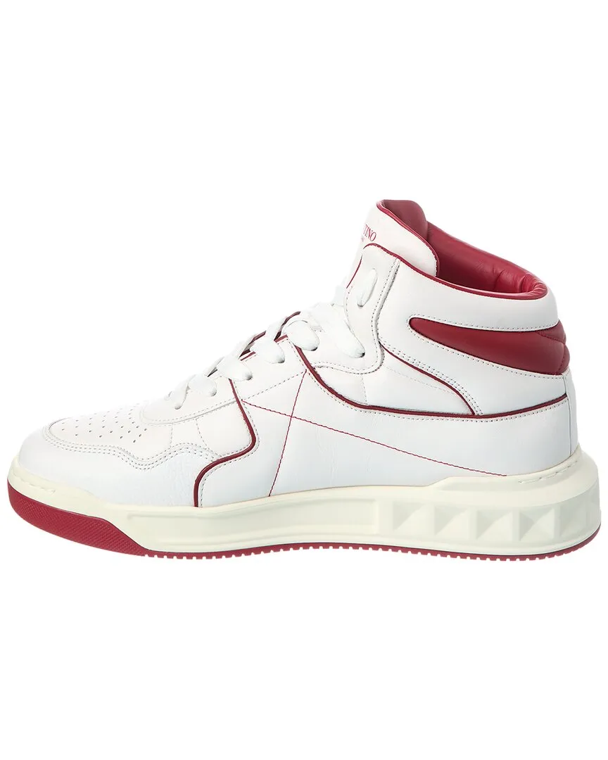 Valentino Leather High-Top Sneaker