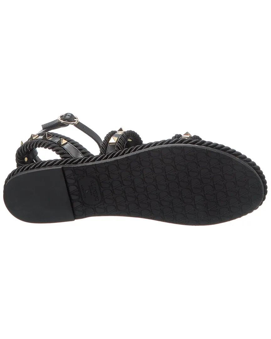 Valentino Rockstud Leather Sandal