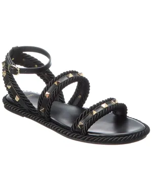 Valentino Rockstud Leather Sandal