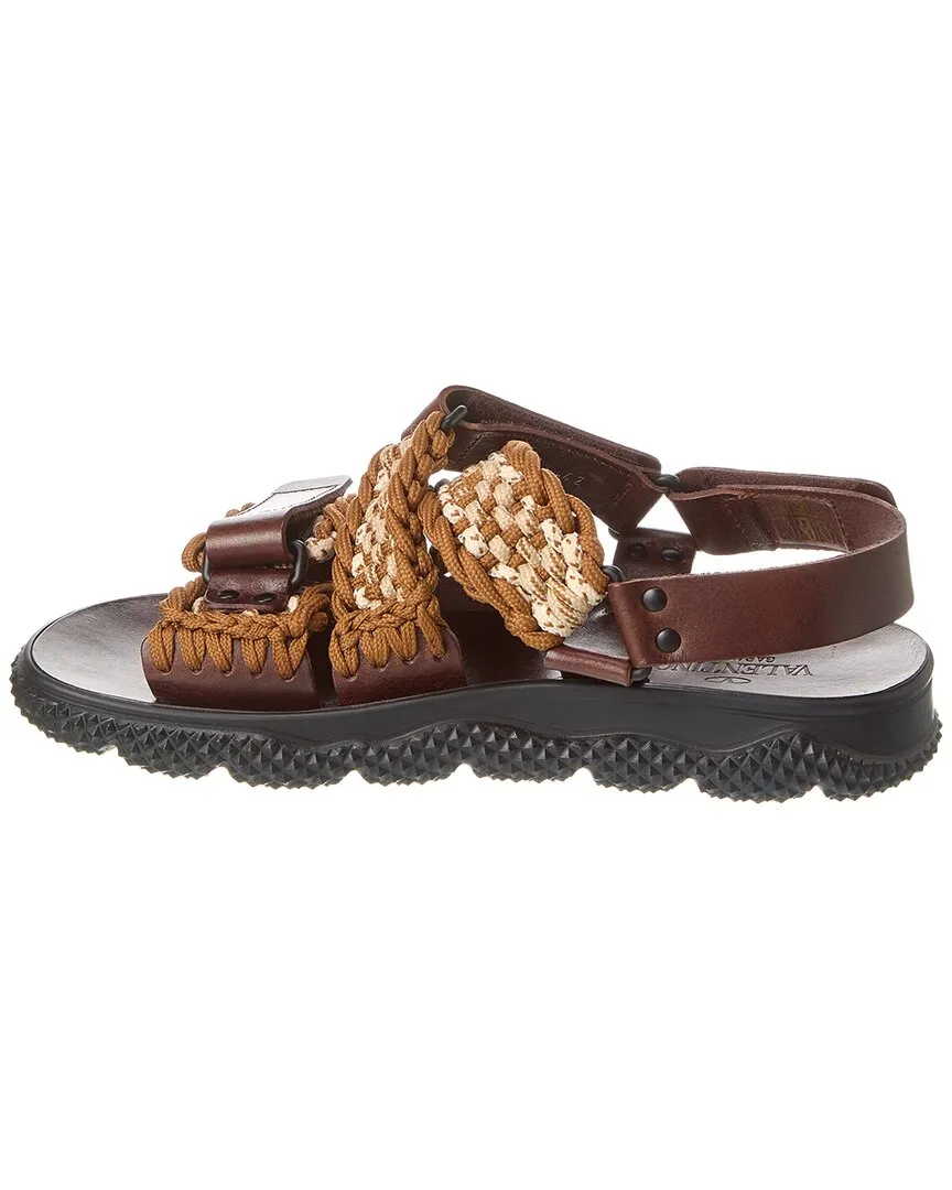 Valentino Rope & Leather Sandal