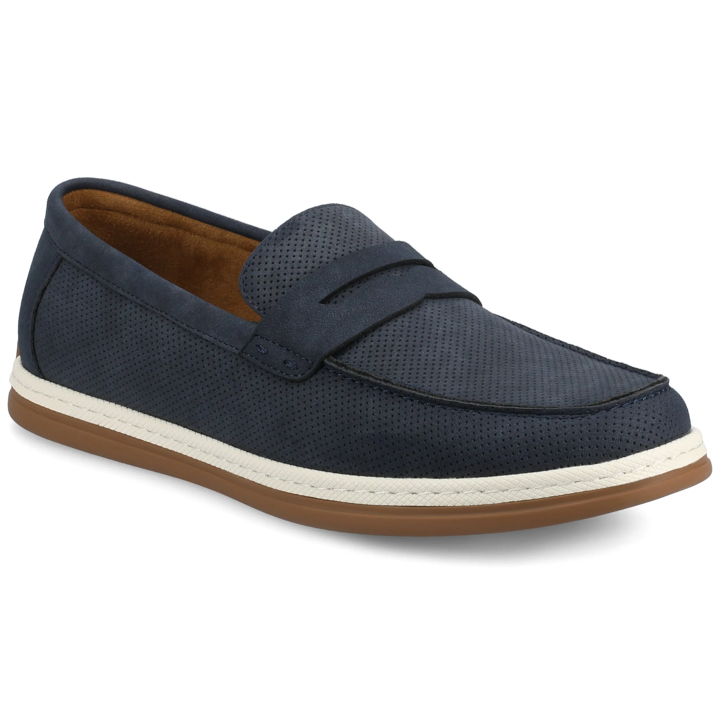 Vance Brantley Casual Slip-on Perforated Penny Loafer