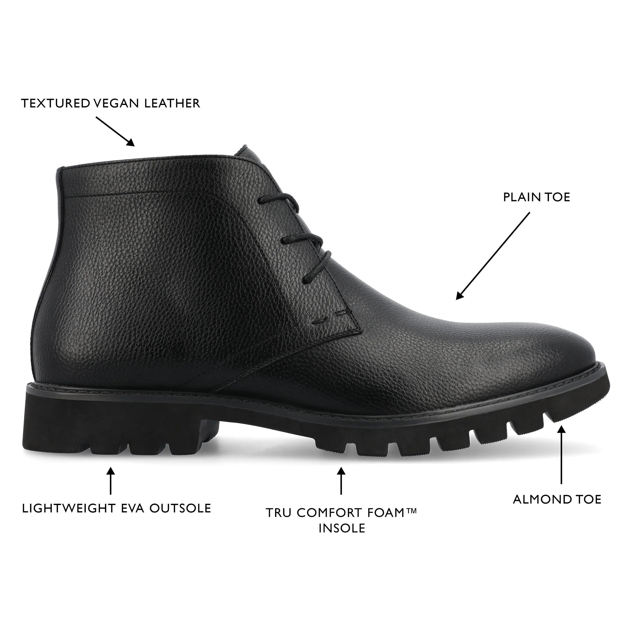 Vance Co. Arturo Plain Toe Chukka Boot