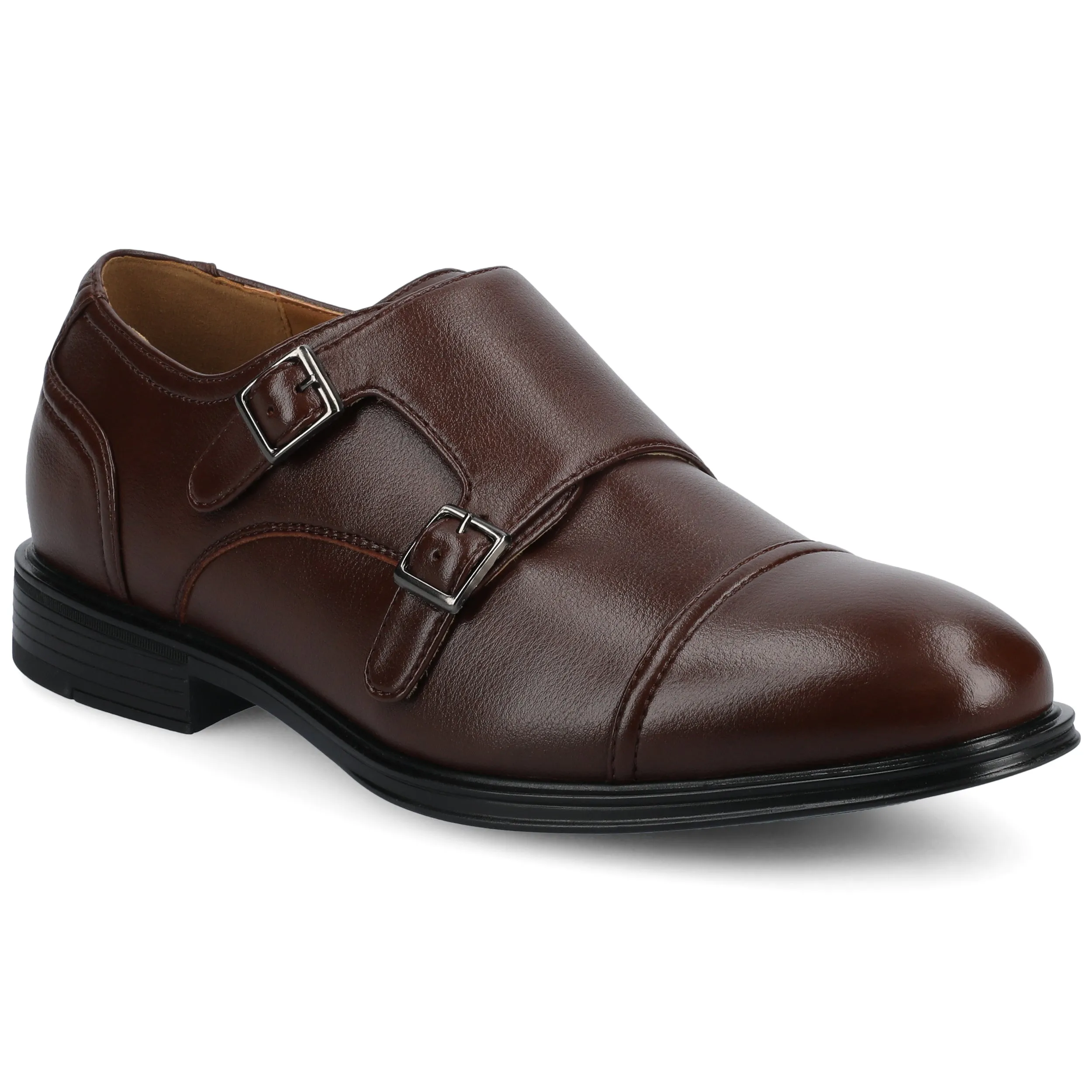 Vance Dillon Cap-toe Double Monk Strap Dress Shoe