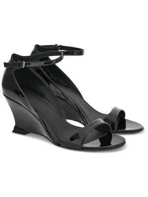Vidette Womens Patent Leather Adjustable Wedge Sandals