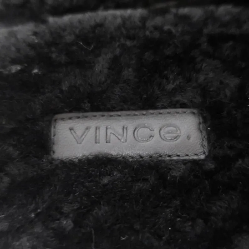 Vince Kalina Shearling Slipper Slide Sandals Black Size 9.5 NEW