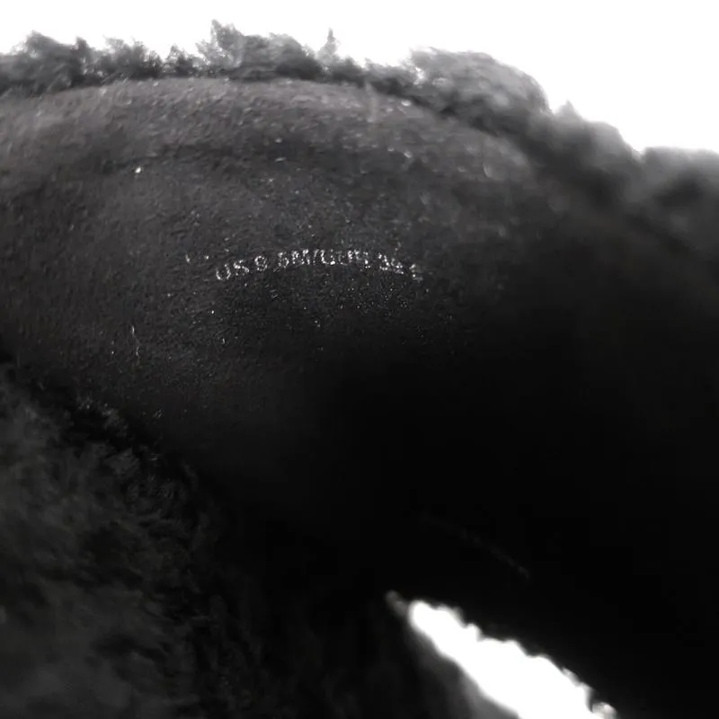 Vince Kalina Shearling Slipper Slide Sandals Black Size 9.5 NEW