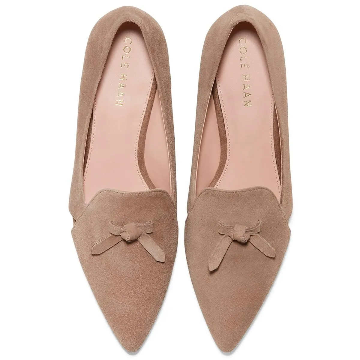 Viola Skimmer Womens Faux Suede Pointed Toe Loafers