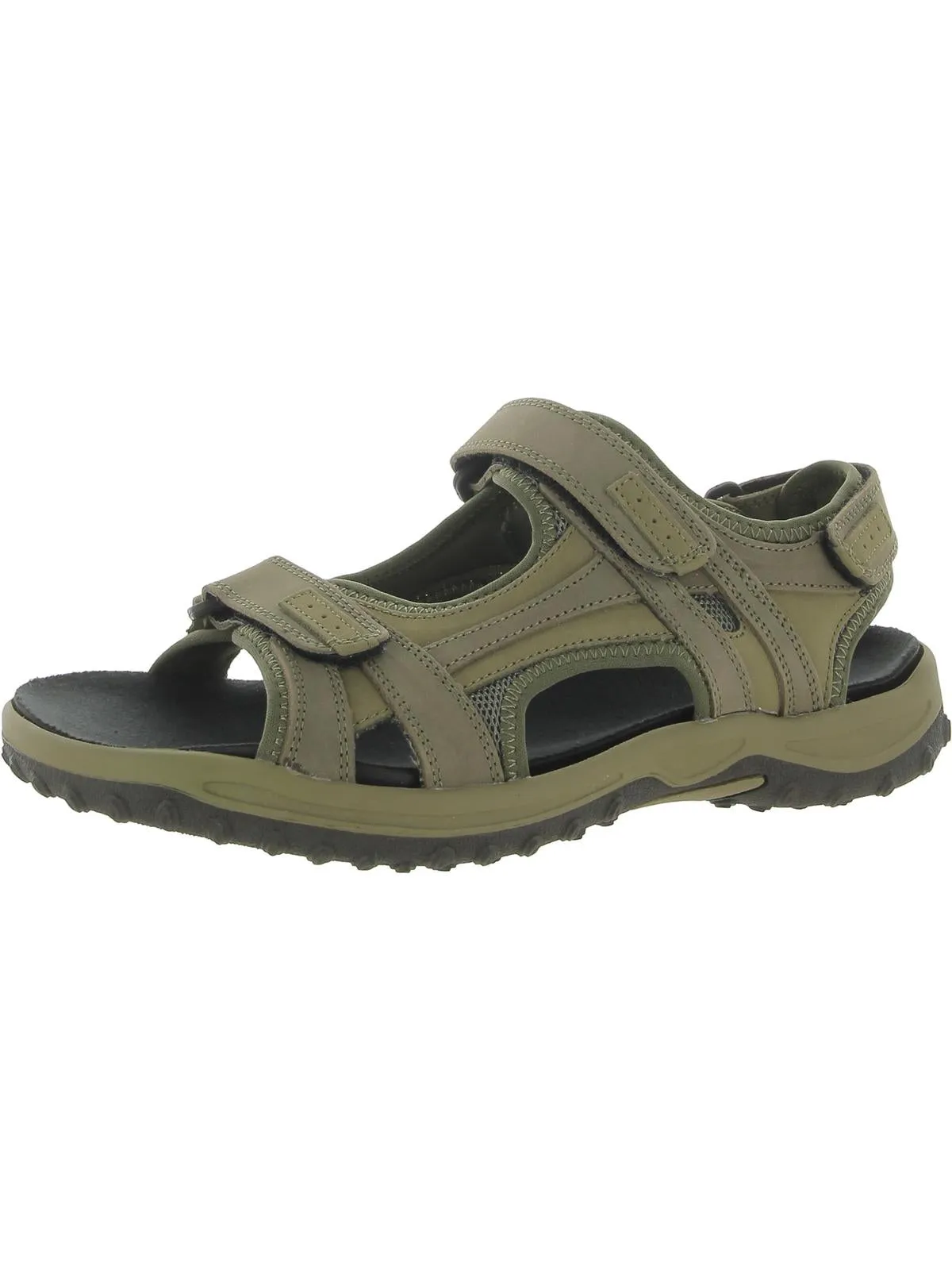 Warren Mens Leather Mesh Fisherman Sandals