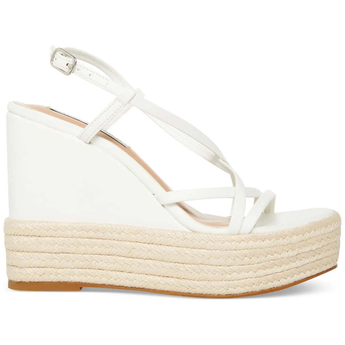 whitlee Womens Faux Leather Dressy Wedge Sandals