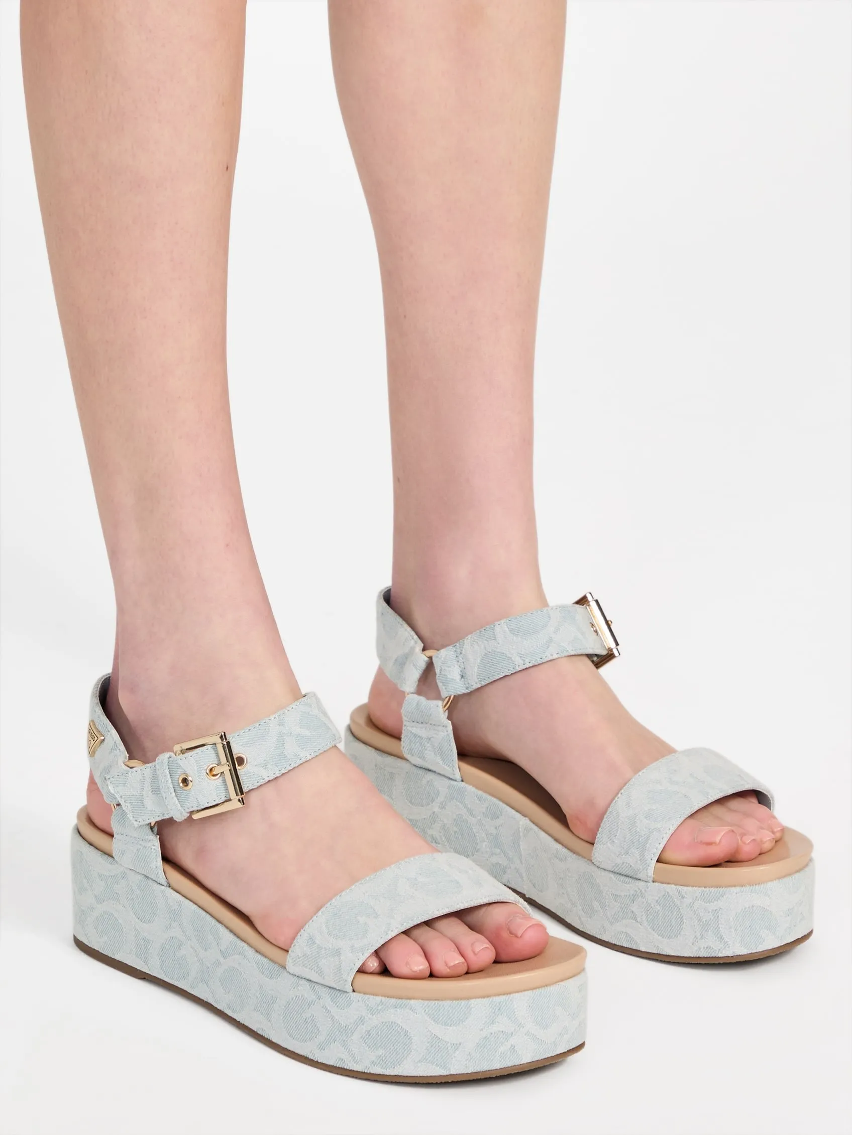 Wits Denim Flatform Sandals