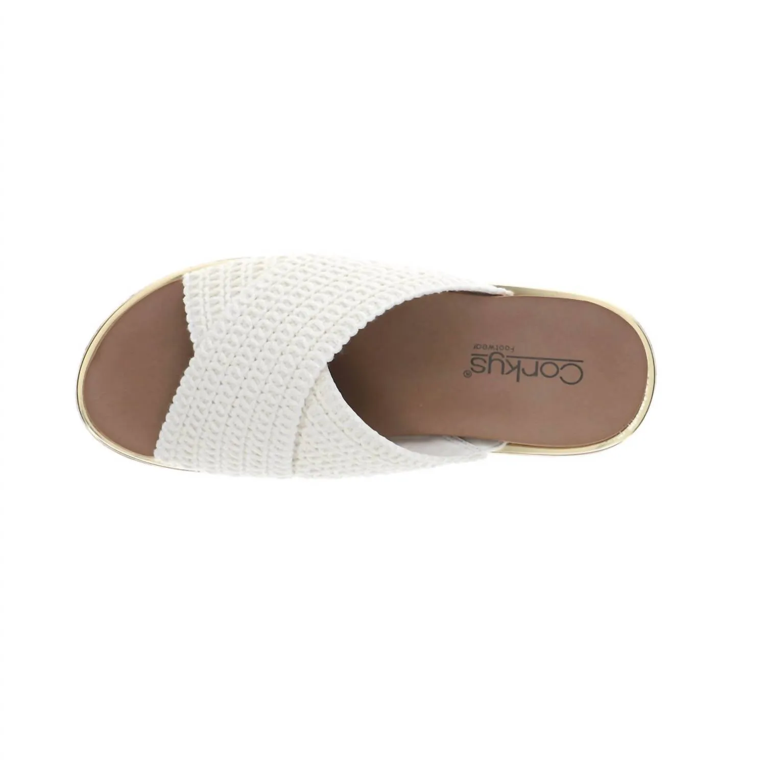 Women Peace Out Wedge Sandal In Off White