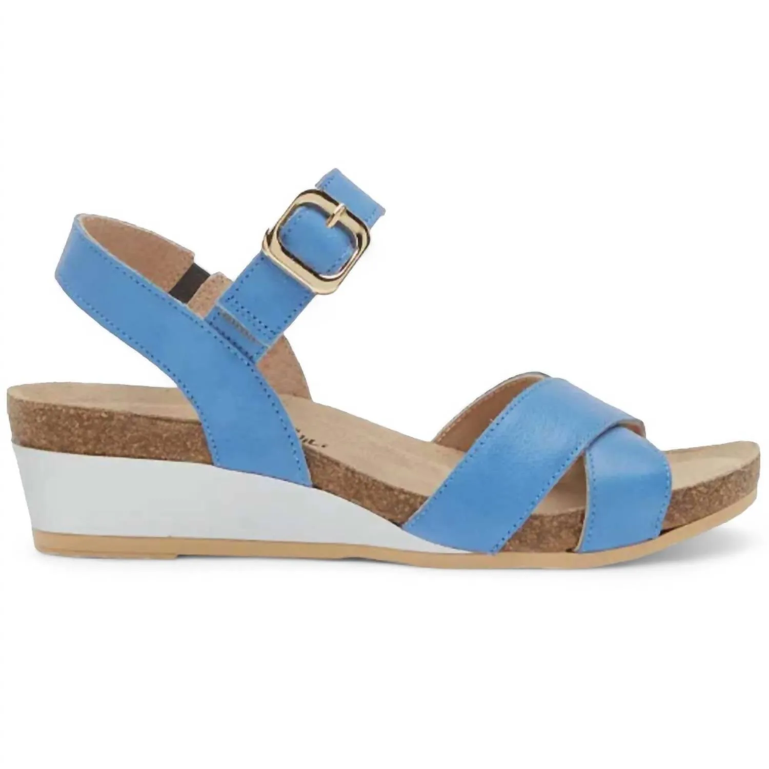 Women Throne Wedge Sandal In Sapphire Blue