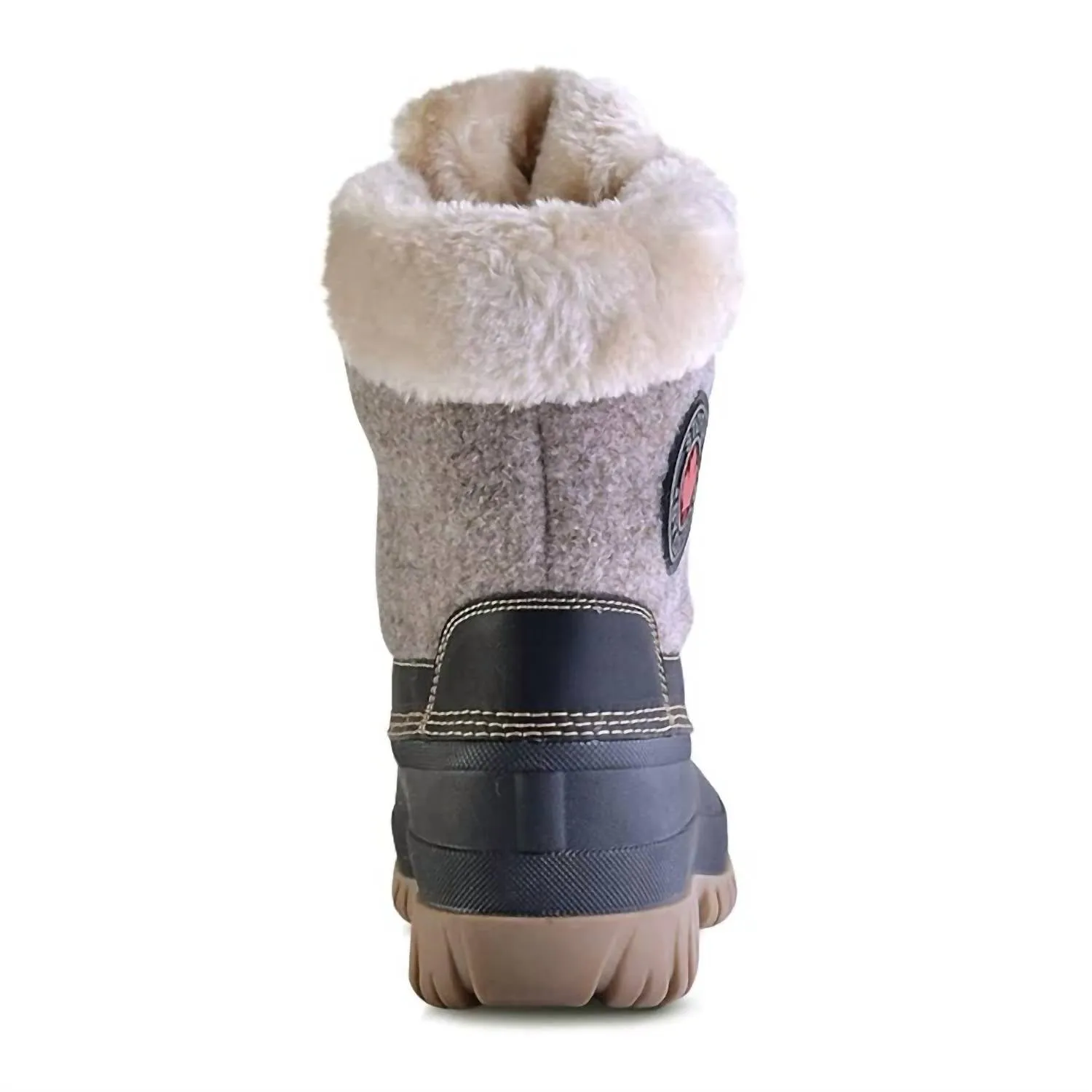 Women's Cozy Winter Boot In Black Taupe