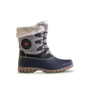 Women's Cozy Winter Boot In Black Taupe