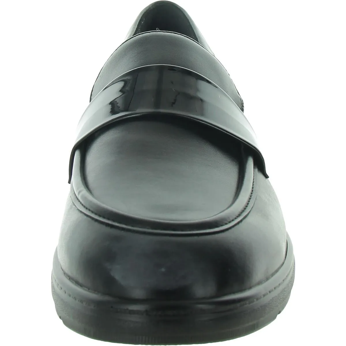 Womens Cushioned Footbed Faux Leather Loafers