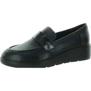 Womens Cushioned Footbed Faux Leather Loafers