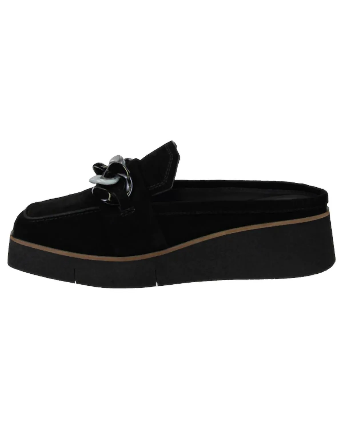 Women's Elect Platform Mules In Black Suede