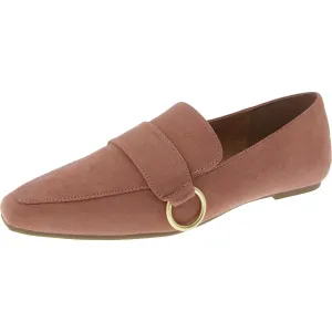 Womens Faux Suede Embellished Loafers