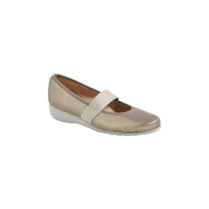 Women's Fran Flats In Grey Gold Fabric