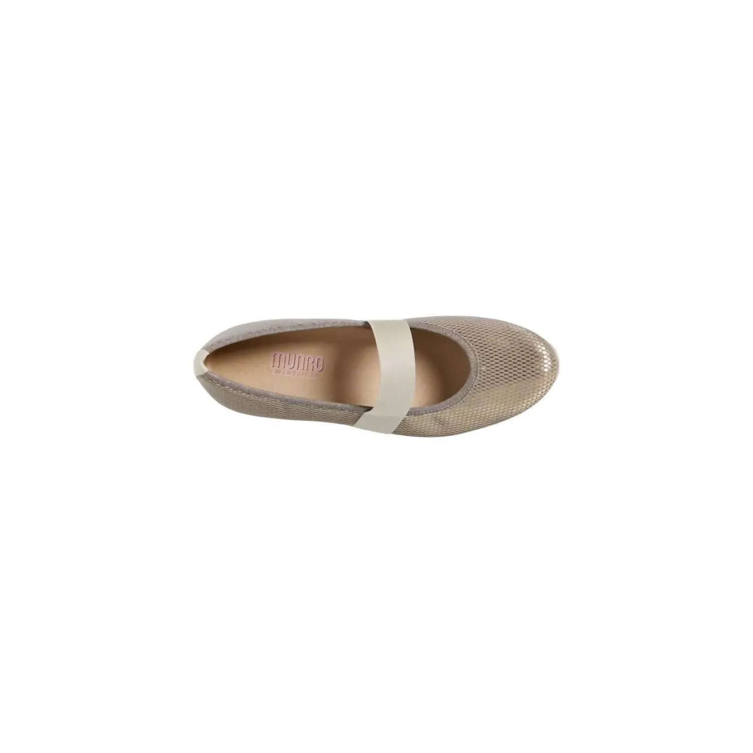 Women's Fran Flats In Grey Gold Fabric
