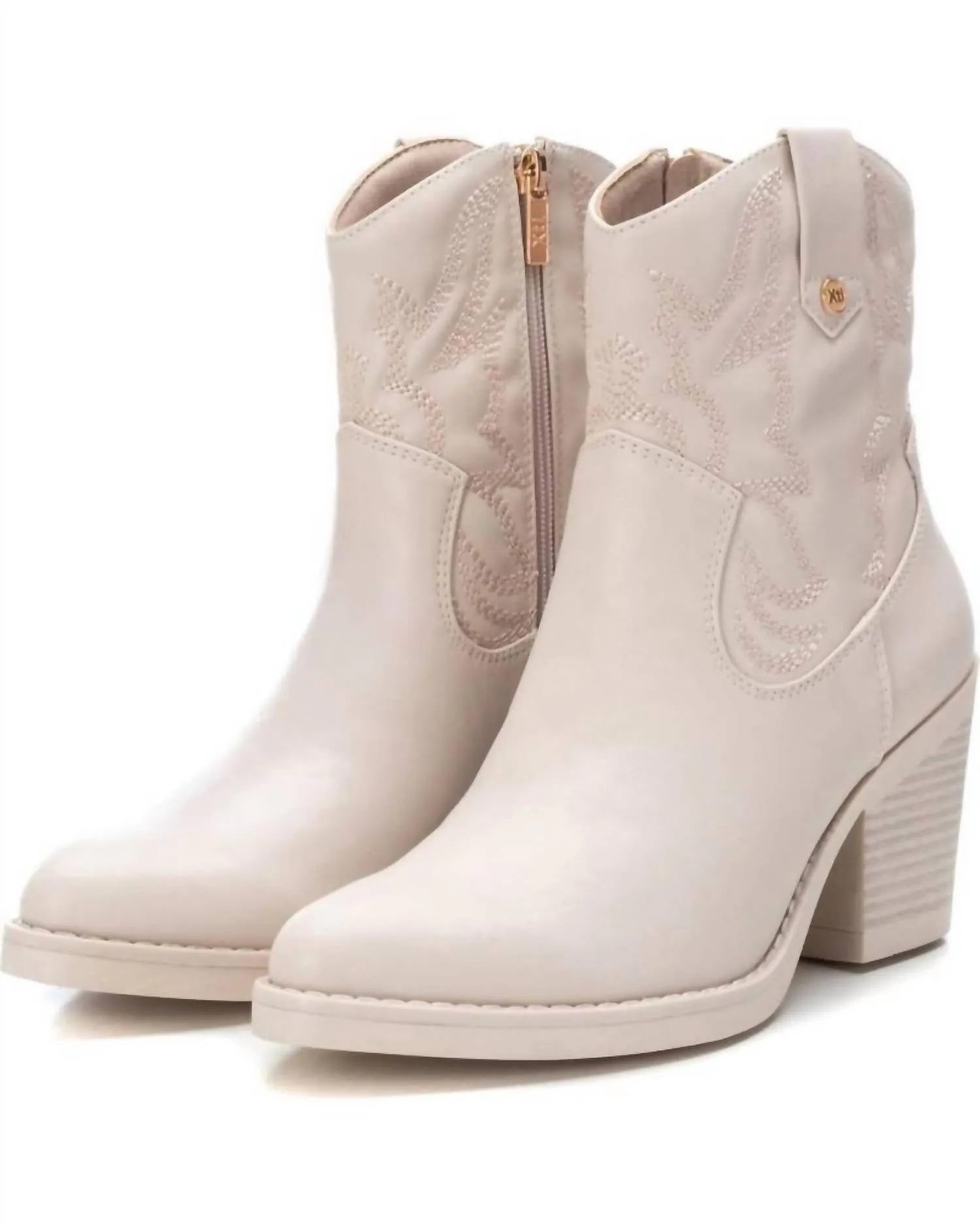 Women's Italian Western Booties In Ice