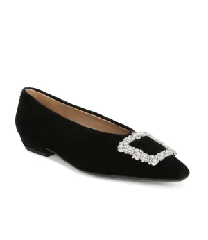 Women's Janina Luster Embellished Slip On Flats In Black