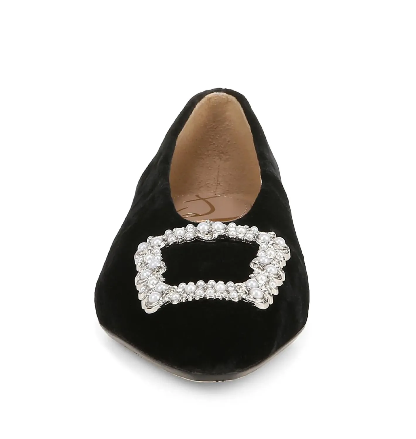 Women's Janina Luster Embellished Slip On Flats In Black