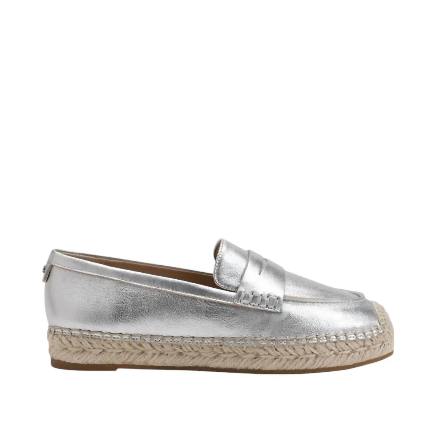 Women's Kai Espadrille Flat Loafer In Soft Silver