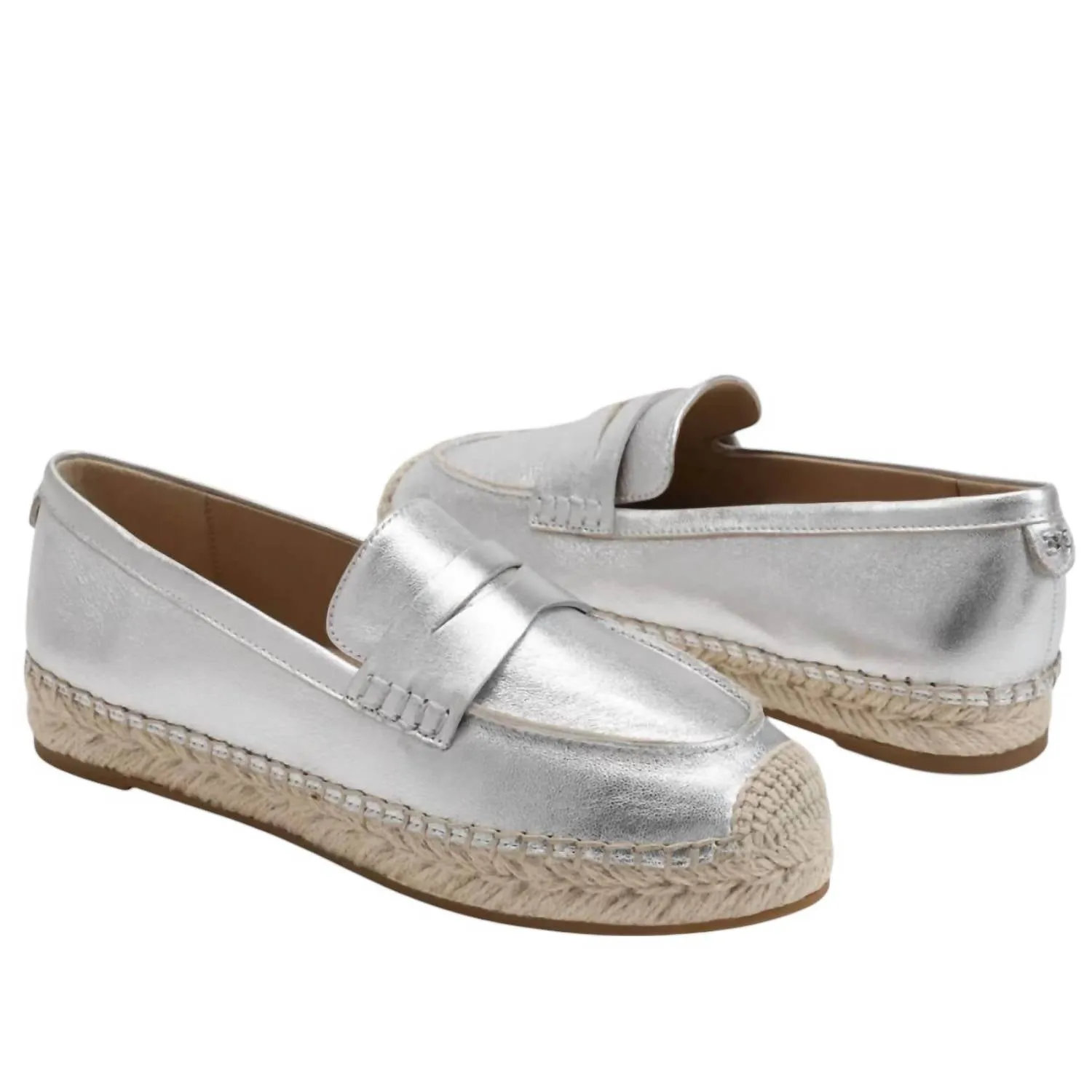 Women's Kai Espadrille Flat Loafer In Soft Silver