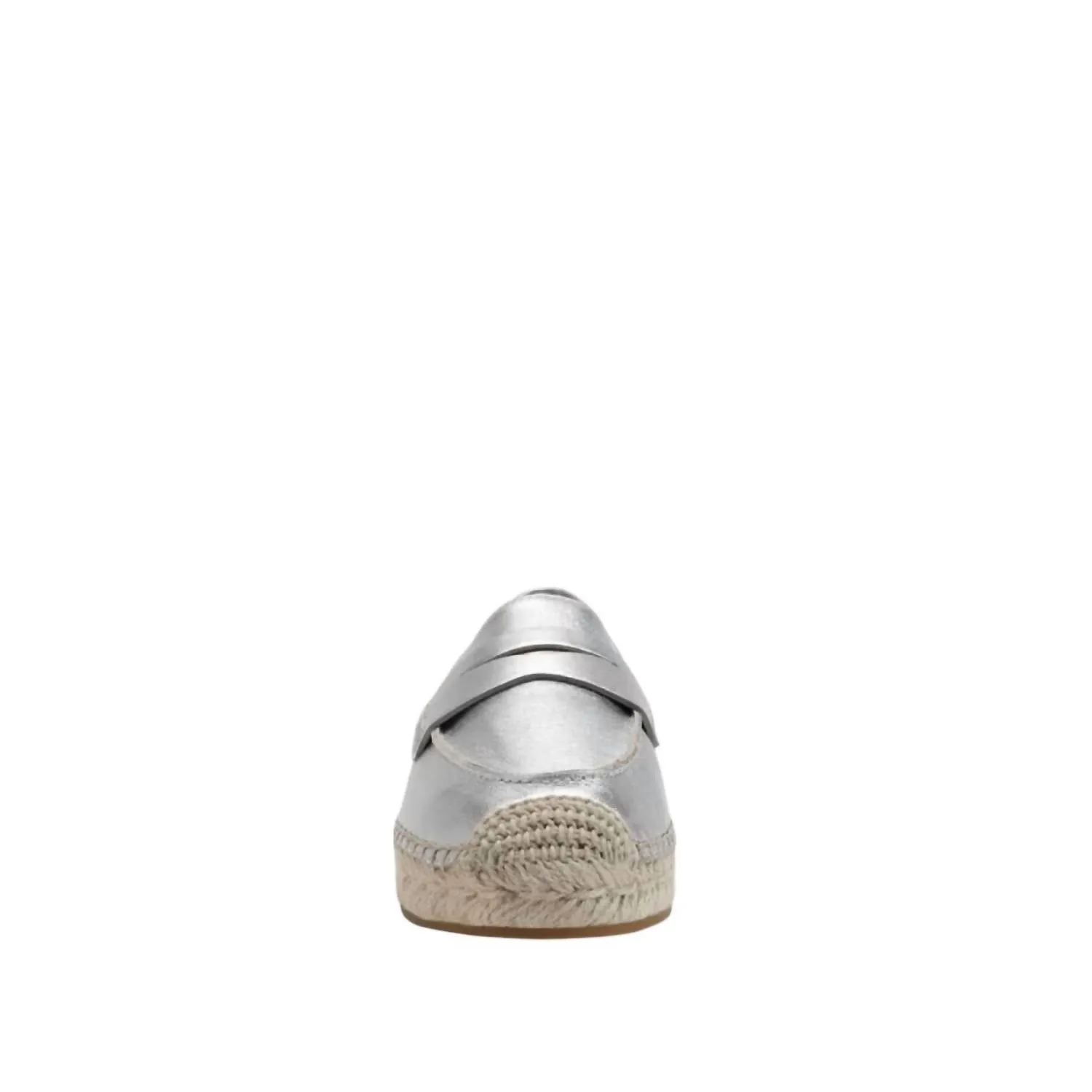 Women's Kai Espadrille Flat Loafer In Soft Silver