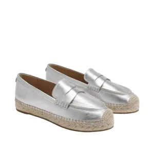 Women's Kai Espadrille Flat Loafer In Soft Silver