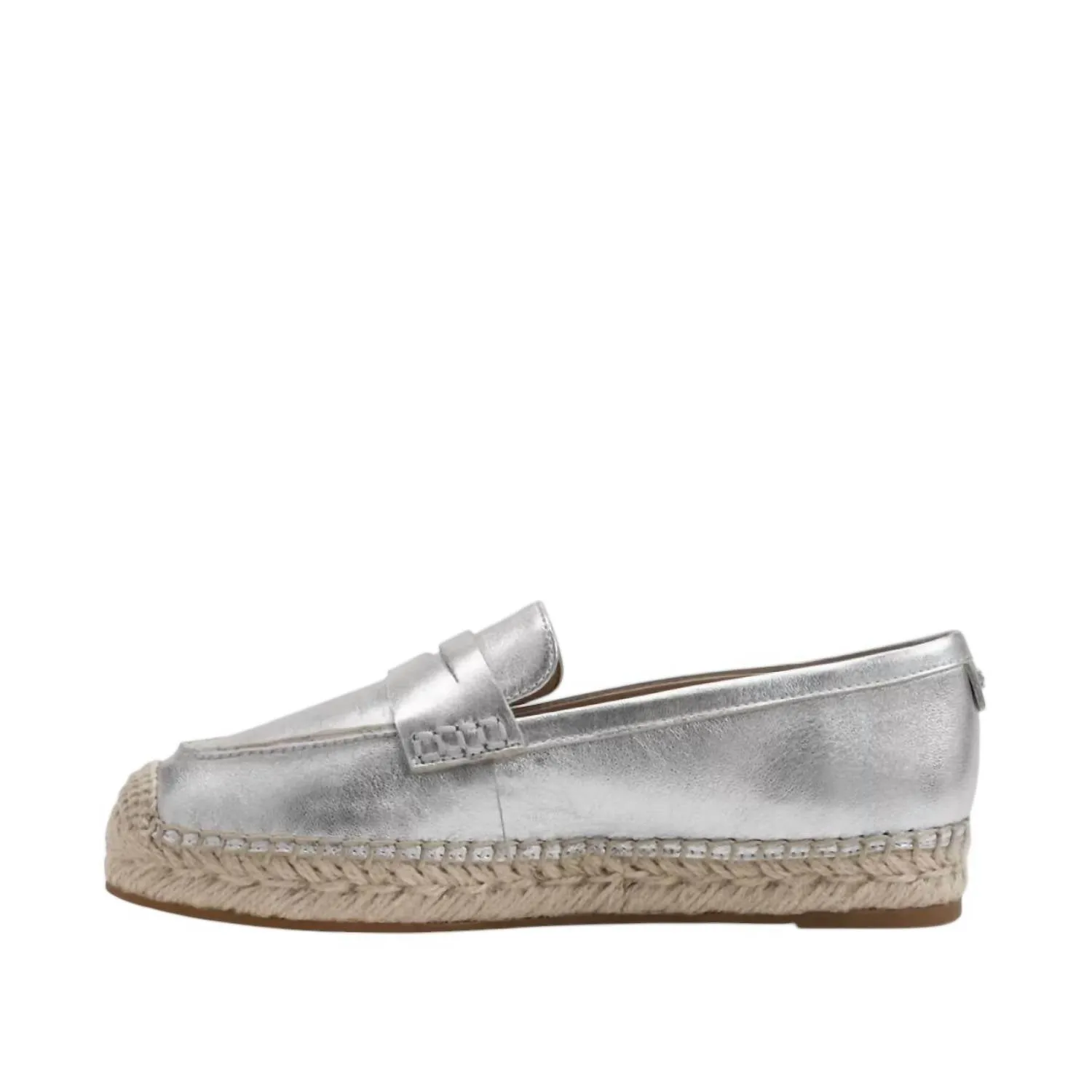 Women's Kai Espadrille Flat Loafer In Soft Silver